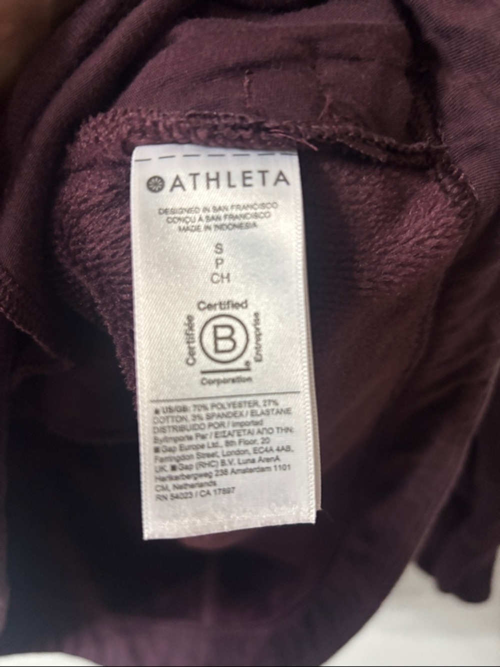 Athleta Purple Pullover Sweatshirt Top Workout Coverup Gym Lounge Size Small - Picture 7 of 9